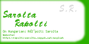 sarolta rapolti business card